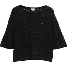 s.Oliver Ajour-Strickpullover Schwarz L