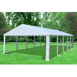 Partyzelt Pavillon 5x10m Weiss PVC Festzelt wasserdicht Bierzelt Vereinszelt