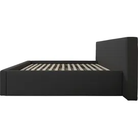 Home Affaire Polsterbett HOME AFFAIRE "Dalina", grau (anthrazit), B:211cm H:124cm L:247cm, Struktur (100% Polyester), Betten, Polsterbett, geradliniges Kopfteil, in 5 Breiten, auch in 220cm Länge