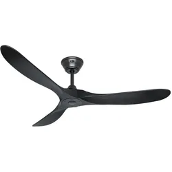 Energiespar Deckenventilator ECO GENUINO 152 - Lack Matt Schwarz / Lack matt schwarz - 315227