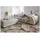 s-style möbel Bigsofa, Elementa Weiß, und Creme, Kunstleder/Strukturstoff