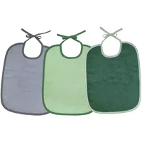 Wörner »Bindelätzchen 3er Pack 32x40 cm«, - Grün-Grau