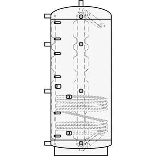 eta heiztechnik ETA Schichtpufferspeicher SPS 825 l, mit Solarregister 2,5m2, bis 3 bar, und 95 Grad C