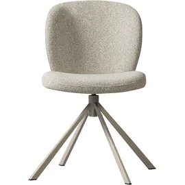 Woood Esszimmerstuhl Femke aus Bouclé, modern drehbar, Natur, gepolstert und bequem