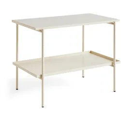 HAY - Rebar Beistelltisch rechteckig zwei Ebenen, Marmor beige / alabaster