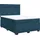 vidaXL Boxspringbett mit Matratze Blau 140x200 cm Samt