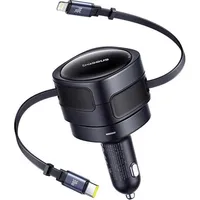 Baseus Enjoyment Max Autoladegerät mit USB-C+Lightning Kabel 60W Cosmic