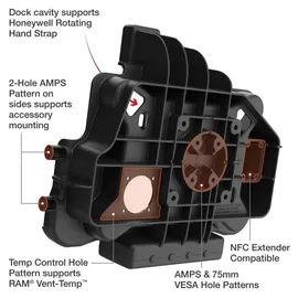 RAM MOUNTS Verriegelbare Lade-und Dual-usb-dockingstation Für Honeywell Scanpal Eda10a - Black