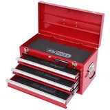 KS Tools Werkzeugtruhe Stahl 508 x 255 x 303 mm rot mit 3 Schubladen