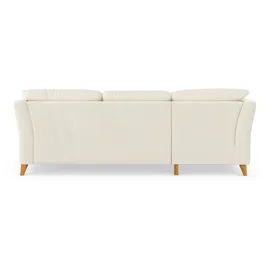 Home Affaire Ecksofa HOME AFFAIRE "Trelleborg L-Form", beige (creme), B:249cm H:86cm T:162cm, 100% Polyester, Sofas, Ecksofa, Federkern-Polsterung, wahlweise mit Bettfunktion und Bettkasten