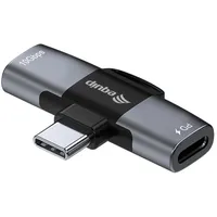 Equip Adapter USB-C->2xUSB-C 10Gbps PD 100W Alu. / Adapter (133479)