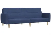 vidaXL Schlafsofa 2-Sitzer Blau Stoff