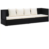 vidaXL Outdoor-Lounge-Bett schwarz