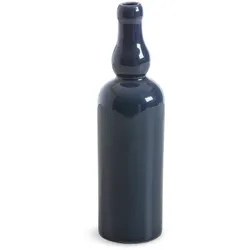 Vase Flasche 24 cm Steingut Blau