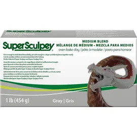 Super Sculpey Medium Modelliermasse 454g grau