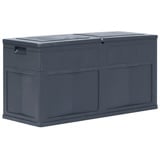 furnicato Gartenbox Garten-Aufbewahrungsbox 320 L Schwarz (1 St) schwarz