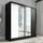 A&J MöbelLand Schiebetürenschrank DUO 200 x 215 x 59,5 cm Weiß/Schwarz