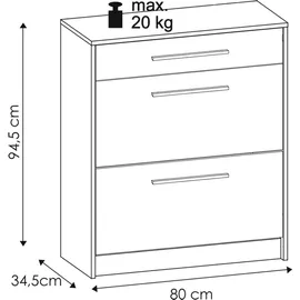 Lomadox Austin 129 0 x 0 x 0 cm braun / braun