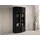 Mirjan24 Vitrine, Schwarz, Holzwerkstoff, Rechteckig, 87x180x47 cm, Wohnzimmer, Wohnwände, Vitrinenschränke