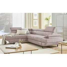 Switch Ecksofa aus Mikrofaser Gio ¦ rosa/pink ¦ Maße (cm): B: 263 H: 88 T: 200.0