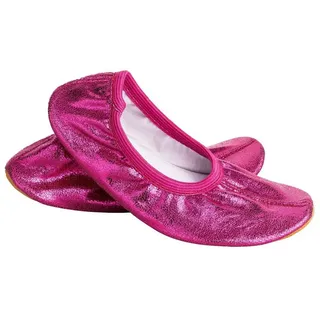 Siegertreppchen Gymnastikschuhe Glitzer Pink (Größe 38) Turnschläppchen für Mädchen & Jungen - Atmungsaktive & rutschfeste Ballettschuhe – Ballerinas