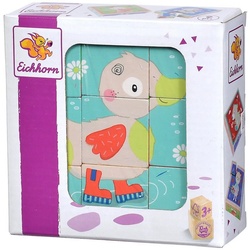 Eichhorn Puzzle 9 Teile Kinder Würfel Puzzle Holz Friends 100005463, 9 Puzzleteile