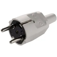 Martin Kaiser 520/gr Schutzkontaktstecker PVC 250 V Grau IP20