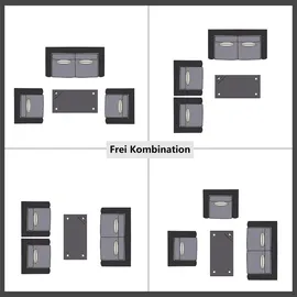MeXo Lounge-Set 4-tlg. schwarz