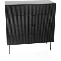 hjh living KARBY K 90 x 95 x 40 cm Schwarz