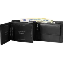 Leonardo Verrelli Herren Geldbörse schwarz