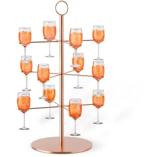 Getränke Tower, Aperol Tower Abnehmbar Champagner Turm, 3 Etagen 12 Gläser Aperol Baum Cocktailbaumständer, Metall Aperol Ständer Sarti Aperitif Weingläser Tum für Party, Hochzeiten, Kneipen, Zuhause