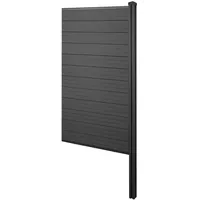 Mendler WPC-Sichtschutz Sarthe, Windschutz Zaun, WPC-Pfosten zum Einbetonieren ~ Erweiterungselement schmal, 98cm anthrazit