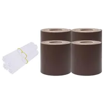 vidaXL Sichtschutz 35 x 19 cm Braun PVC 4 St.