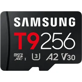 Samsung T9 microSDXC-Karte Retail 256 GB UHS-I U3, A2 Application Performance Class, Class 10, v30 Video Speed Class
