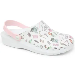Damen Clogs "ODEN+ PRINT" TCAE - 42 - Weiß