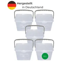 Novaliv - 5x Aufbewahrungsbox Box + Deckel
