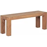 FineBuy Sitzbank Leon Braun 120 x 40 x 48 cm