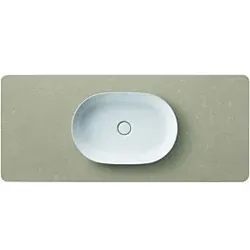 Duravit Luv Waschtisch-Konsole LU946602525 138,8x59,5cm, Sand Struktur, aus Quarzstein, mit 1 Ausschnitt