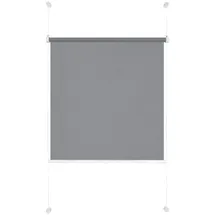 ONDECO Tageslicht Rollo ohne Bohren, Klemmrollo Alternative Plissee Klemmfix Sichtschutz, Sonnenschutz Farbe: Grau, 70x130 cm