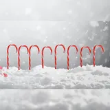 AMBIANCE LED-Lichterkette Zuckerstangen 8er-Set Weihnachtsbeleuchtung Weihnachtsdeko