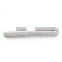 Micadoni Sofa Miley, modular 5-Sitzer grau