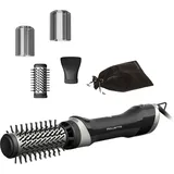 Rowenta Brush Activ Rotierende Warmluftbürste«, 3 Aufsätze, Ergonomisches Design, Keramikbeschichtung, Ionenfunktion, Naturborsten, 2 Temperatur-/Gebläsestufen, Kaltstufe, 1000 Watt, Schwarz, UB9530F0