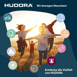 Hudora BigWheel® 205 - Stabiler Aluminium-Roller & & zusammenklappbarer Cityroller - - bis zu 100kg - Tretroller mit Ständer