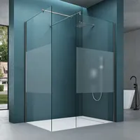 mai & mai Walk-In-Duschwand links 90 x 120 cm Klarglas 8mm ESG-Sicherheitsglas Bremen01ms-T