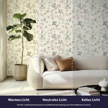 tesa rasch Vliestapete Lumina 6,00 m x 0,53 m 1 St Beige/Grün/Rosa/Weiß/Mehrfarbig 371314