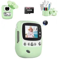 HT Kinderkamera (30 MP, WLAN (Wi-Fi), Sofortbildkamera Kinder Drucken Schwarzweiß Foto) grün