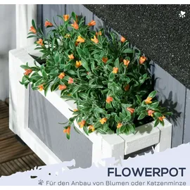 PawHut Katzenhaus Winterfest zweistöckig 96x65x85,5cm Grau