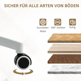 Homcom Bürostuhl mit Kippfunktion, gepolstert Schreibtischstuhl, höhenverstellbar Drehstuhl, bis 120 kg belastbar, Kunstleder, für Büro,