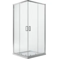 Idralite Eckeinstieg Duschkabine Rechteckig 120x90 H185 Satiniert 6mm Glas Mod. Ready