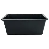 Mörtelkübel 60L Schwarz Rechteckig Bauwanne Kunststoff Pflanzkübel